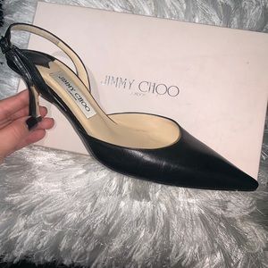 Jimmy Choo Slingback Leather Pumps